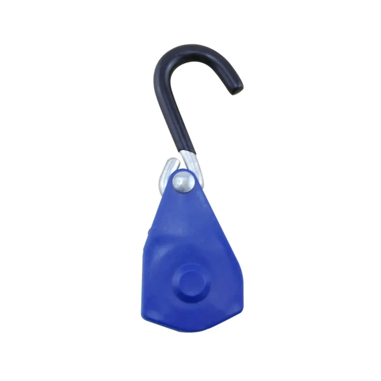 Голубой зажим с храповым механизмом и пластиковой веревкой 1/4 дюйма