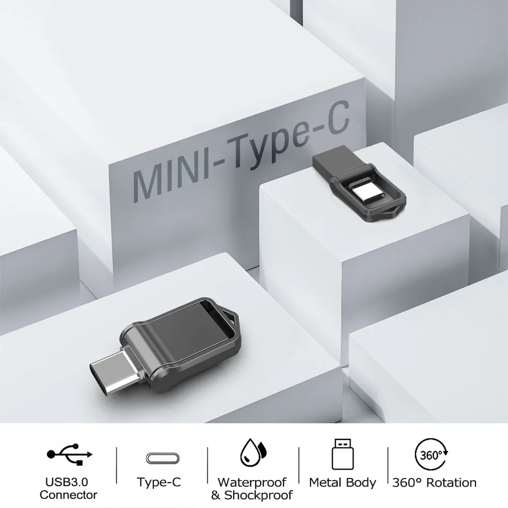 Лидер продаж металлическая Флешка типа C мини-флешка OTG USB флеш-накопитель 8 ГБ 16 32 карта памяти 3 0 1 USB-флешка для свадебного подарка