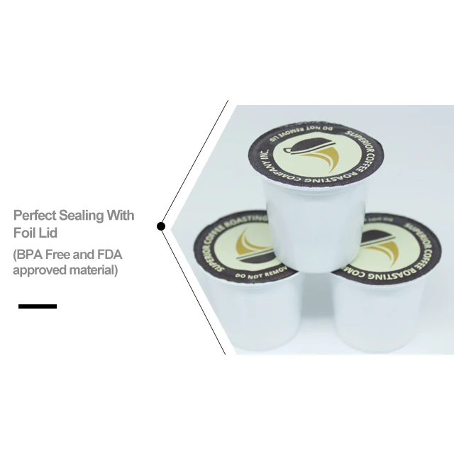 Nespresso Coffee Capsule K Cups With Lid and Compostable Empty K-Cup Pod