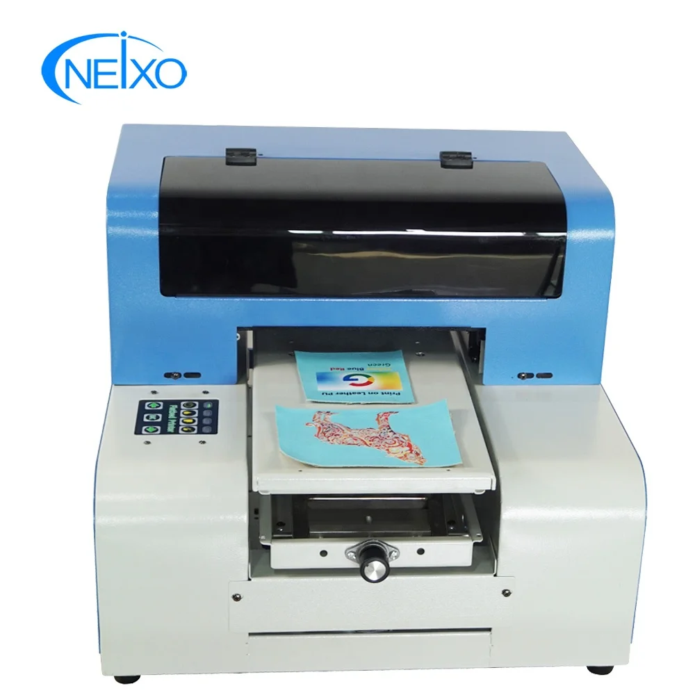 
A4 6 Color Inkjet leather Printing Machine flatbed uv printer 