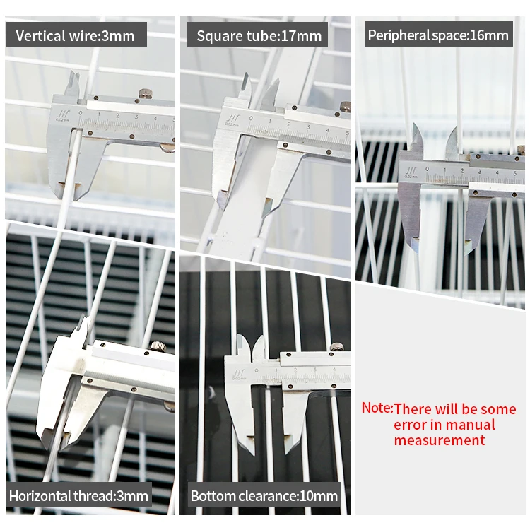 2020 High Quality Manufacturer 3-storey 6-door Galvanized Strong Breeding Cage