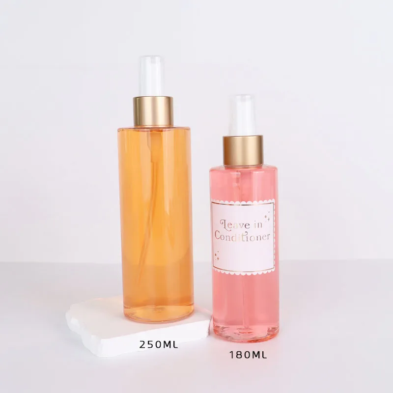 Factory Wholesale 180ml 250ml 500ml Round HDPE Shampoo  Plastic Spray Bottle Liquid Disinfection Soap Bottle
