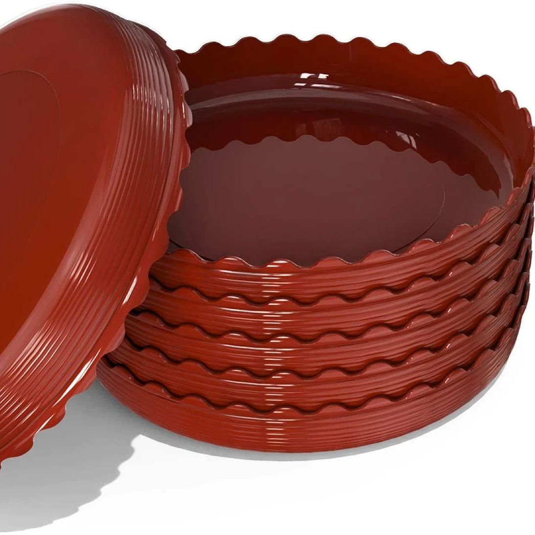 4 дюймовые пластиковые завод блюдце, на возраст 2, 4, 6, 8, 10, 12 дюймов большой завод блюдце цветочный горшок с блюдцем (4 дюйма/10 см диаметр)