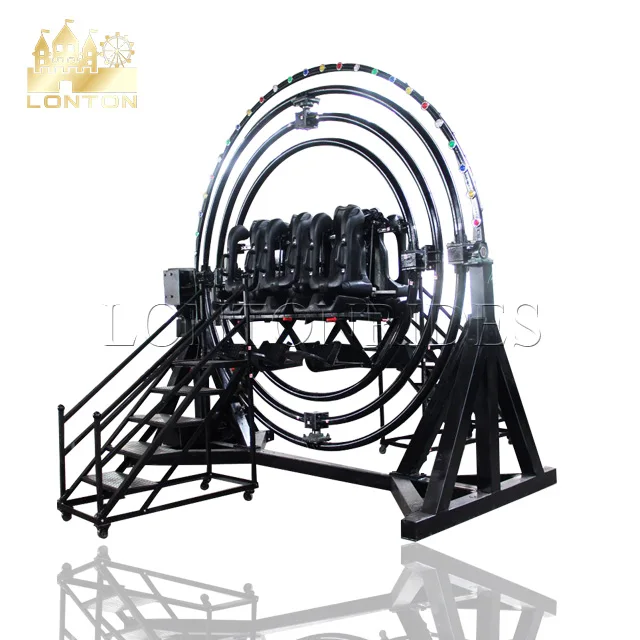 Fairground game mechanical space ring human gyroscope rides manufacturer