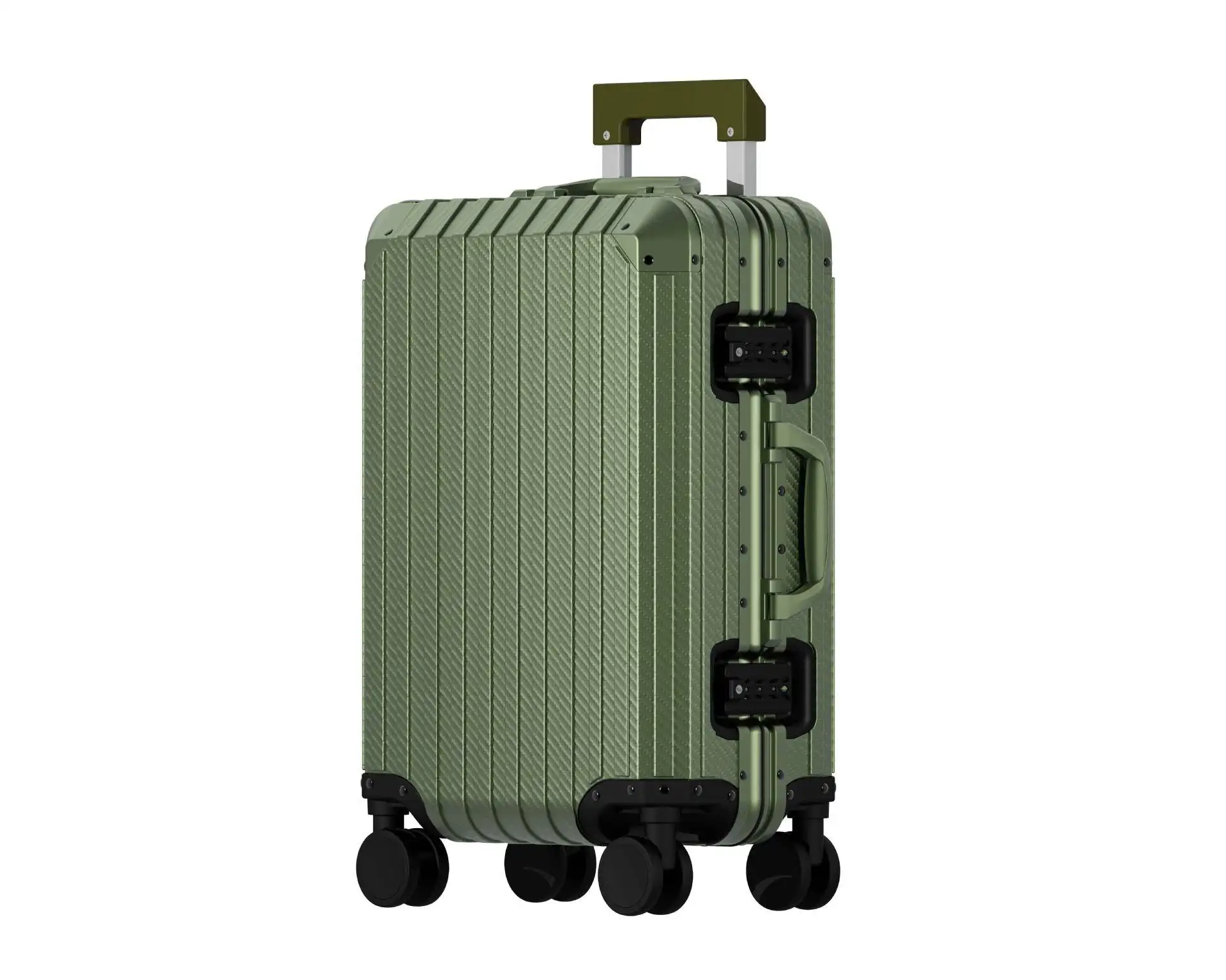 100% полностью алюминиевый чемодан Дорожный с тканым эффектом