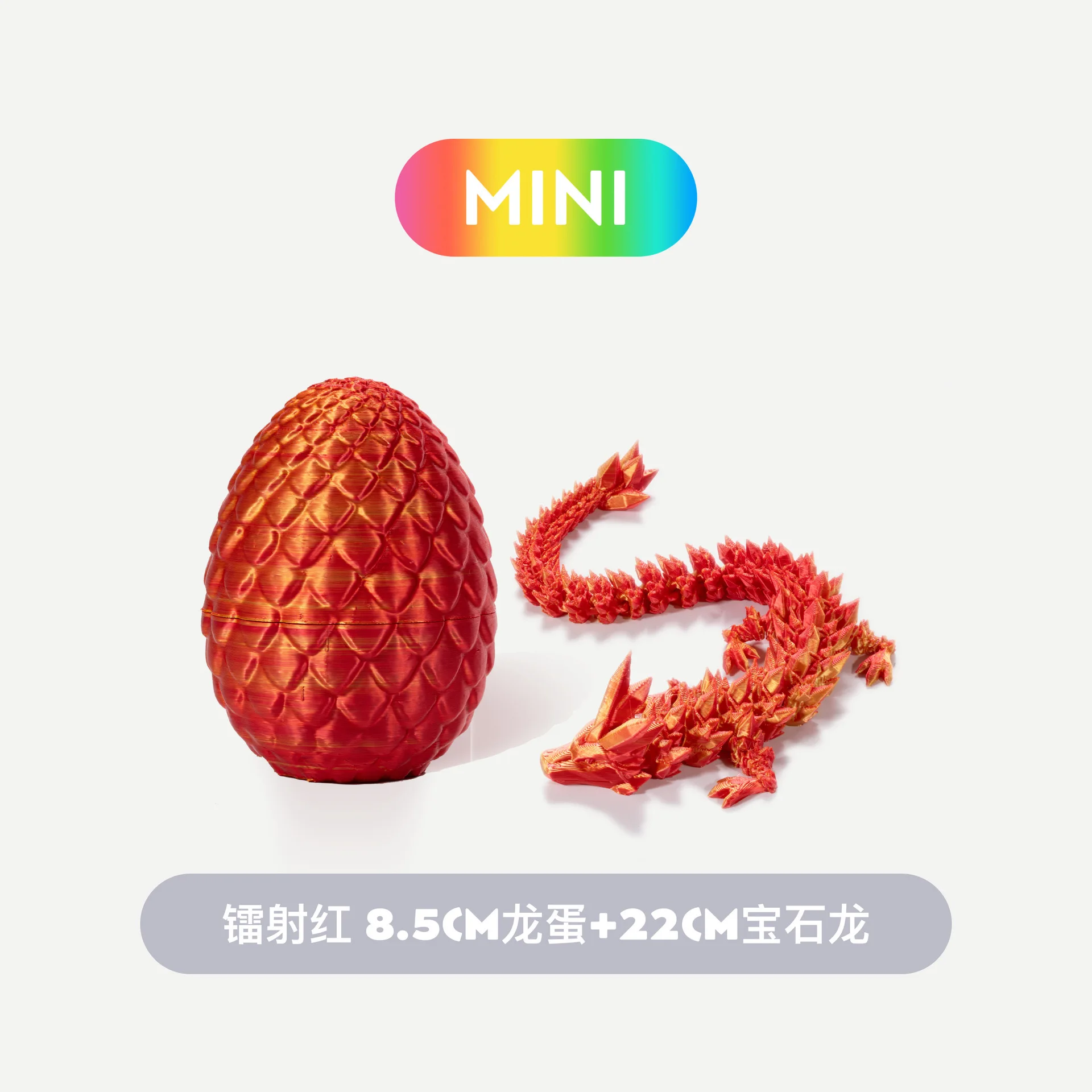 3D Printed Chinese Dragon Custom Crystal Dragon Baby 3D Printing Movable Articulated Dragon Toys