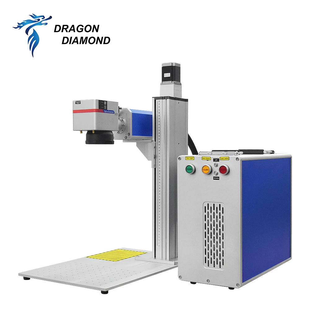 Raycus MAX Fiber Laser Marking Machine  with Rotation axis for Metal Fiber Marker 20w 30w 50w 100w Laser Marking Machine