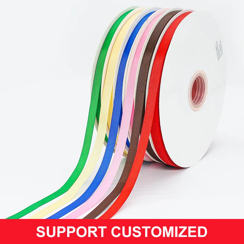 Wholesale Ribbon Mix 196 Colors 3/8 Inch 1cm Grosgrain Polyester Ribbon for Gift Packing