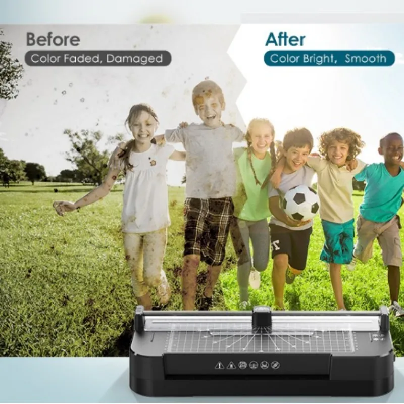 FN336 ABS Manual Release Lever 350mm/min Laminating Dual Size Hot Cold Press A4 Lamination Machine