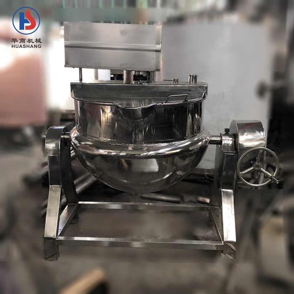 Hot Sales 500 liter electric steam  gas heating sandwich pot mini steam jacketed kettle