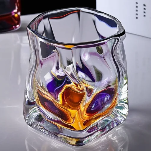 High Appearance Level Twisting Glass Cup Tumbler Revolving Water Cup