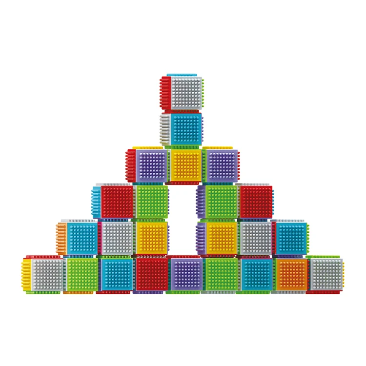 Kidsmelody Bristle Shape 3D Building Blocks Baby Sensory Blocks STEM Toy Set Educational blocks For kids 25pcs