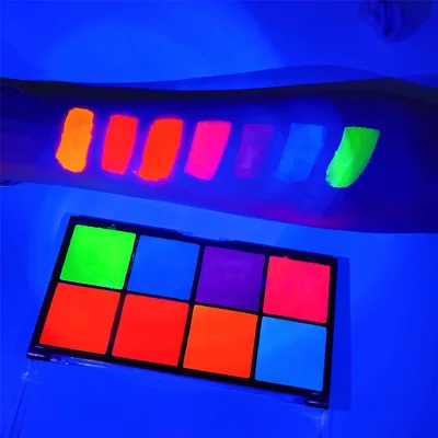 Women Face Paint Private Label UV Glow Neon Water Active Sexy Nude Female Body