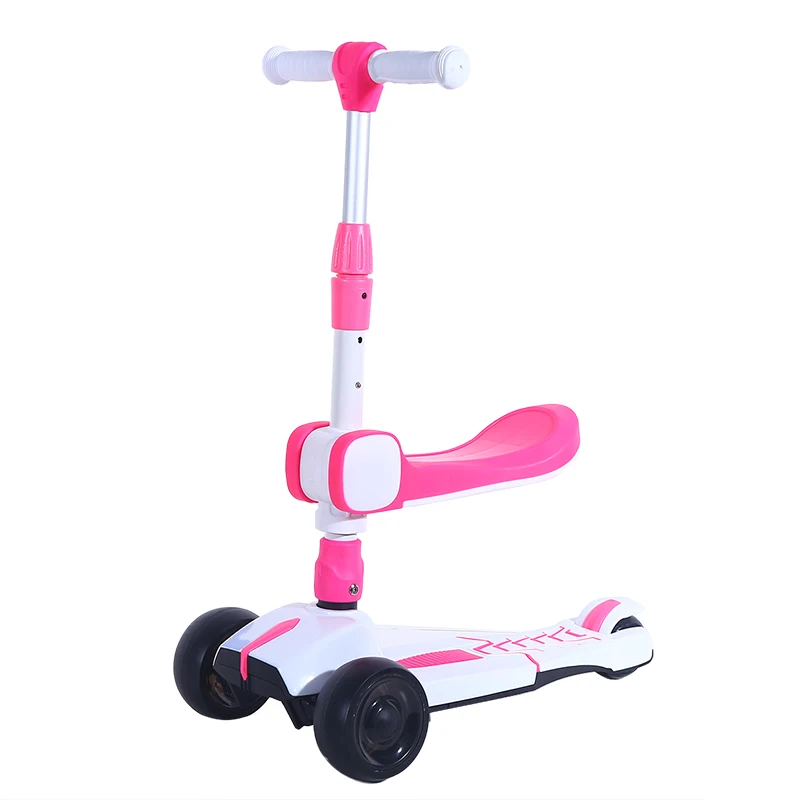New design folding big wheels kids pedal kick flicker 4  scooter cool outlooking trick scooters /new kids scooter