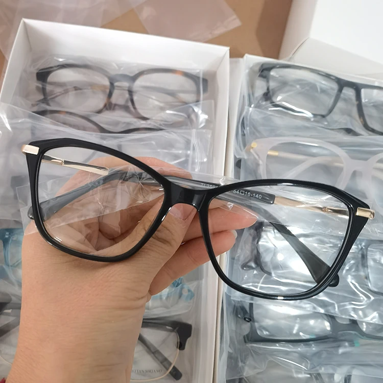 Wholesale Randim Mix Stock Clearance Big Size Acetate Optical Glasses Frame Random Acetate  Eyewear Glasses Frame for Men