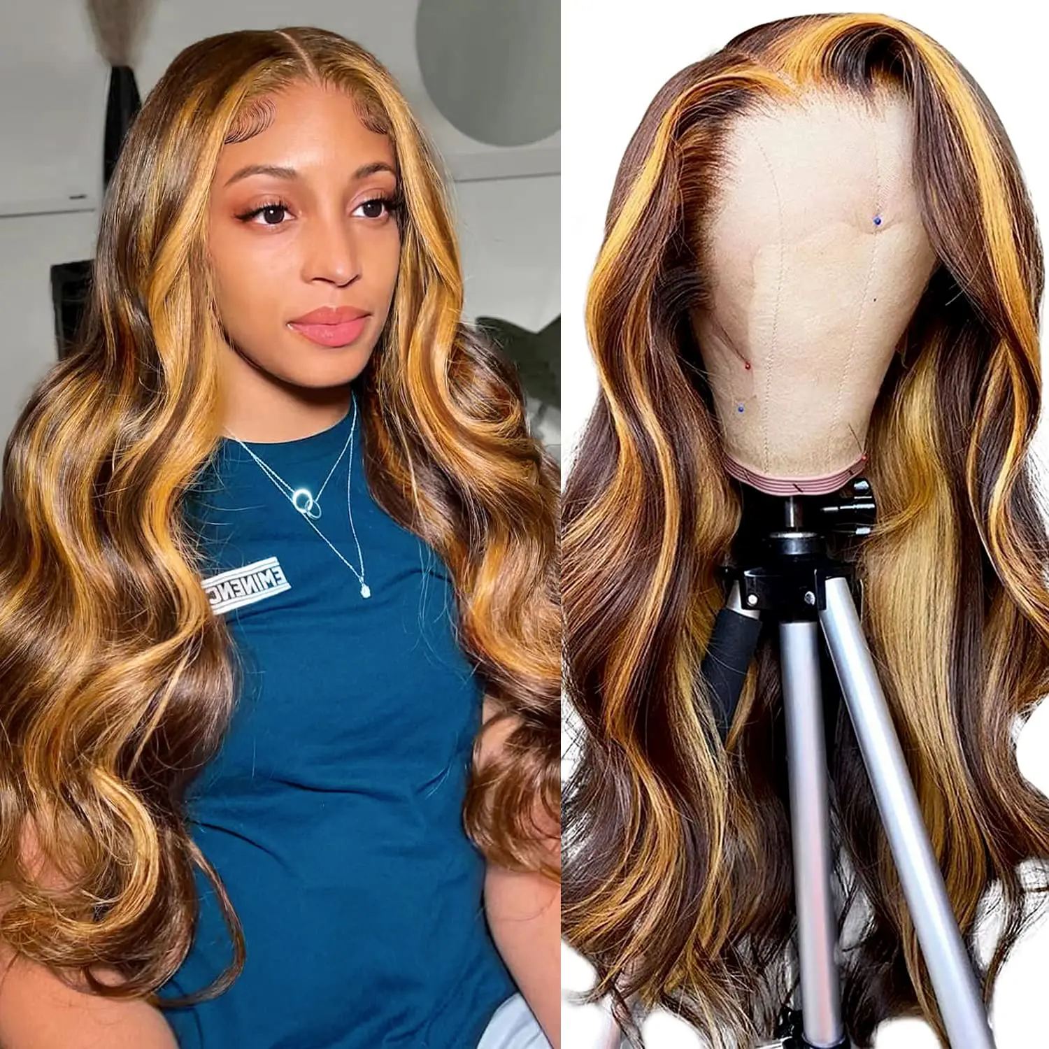 wholesale pre plucked ash blonde glueless wigs brazilian raw virgin human hair hd transparent ginger lace front wigs