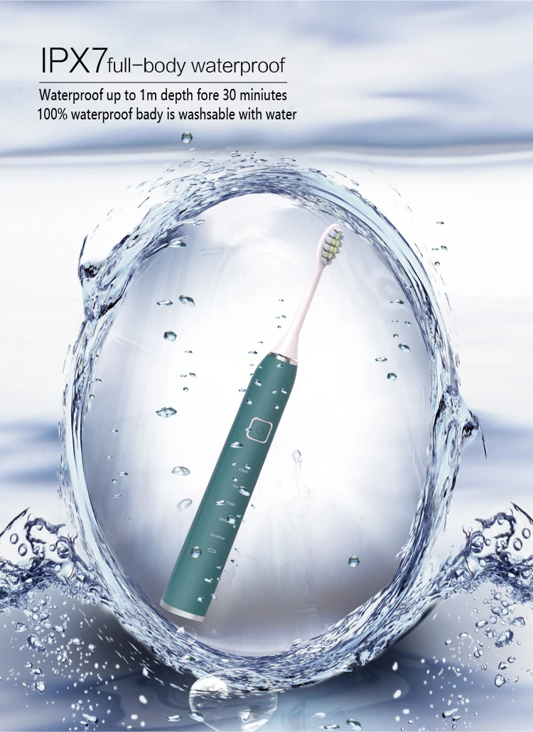 Dupont Nylon Sensor Electric Brush Makeup Toothbrush Case Battery Powered and Brush Head With Soft Bristle And Timer