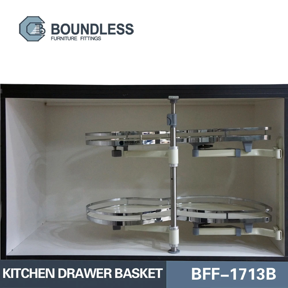 Кухонная выдвижная корзина для слепых углов, экономящая пространство Двухуровневая кухонная корзина, органайзер BFF-1713