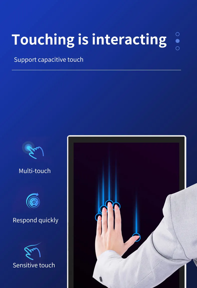 New Design Touch Screen Floor Stand Kiosk Window Ethernet Digital Signage Media Player Display Advertising Totem