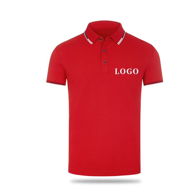 high quality Embroidery Logo pique cotton mesh fabric 220g breathable Blank Short Sleeve Golf T Shirt  Polo T-shirt Tshirts