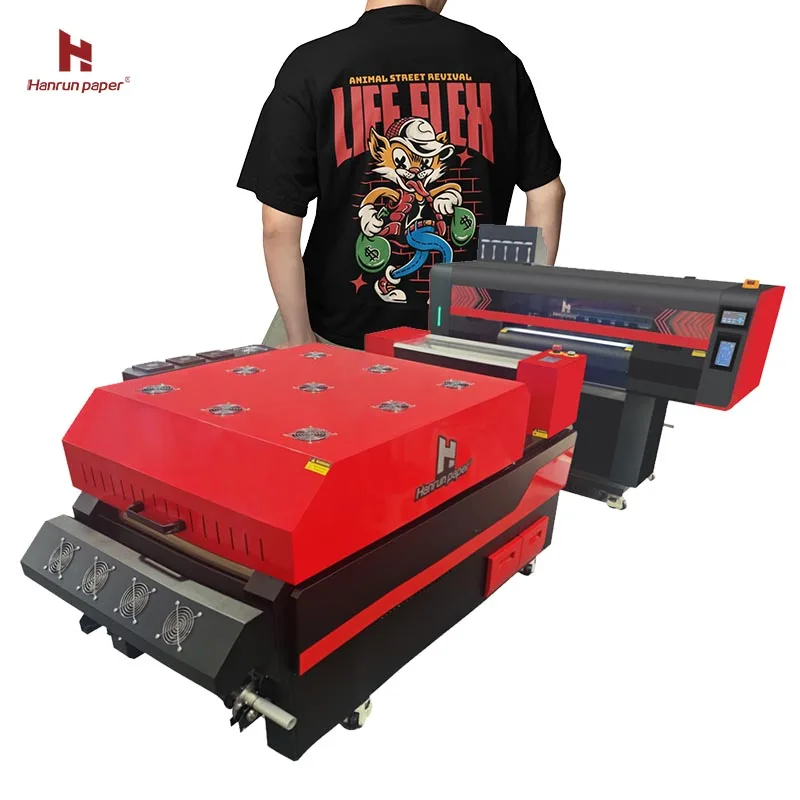 hanrunpaper  latest 2024 fast printing dtf printer 4 head i3200