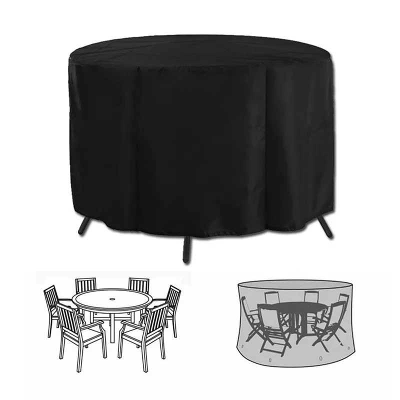 Free Shipping Waterproof Patio Fire Pit Cover Black UV Protector Grill BBQ Shelter Garden Yard Round Canopy Furniture Covers