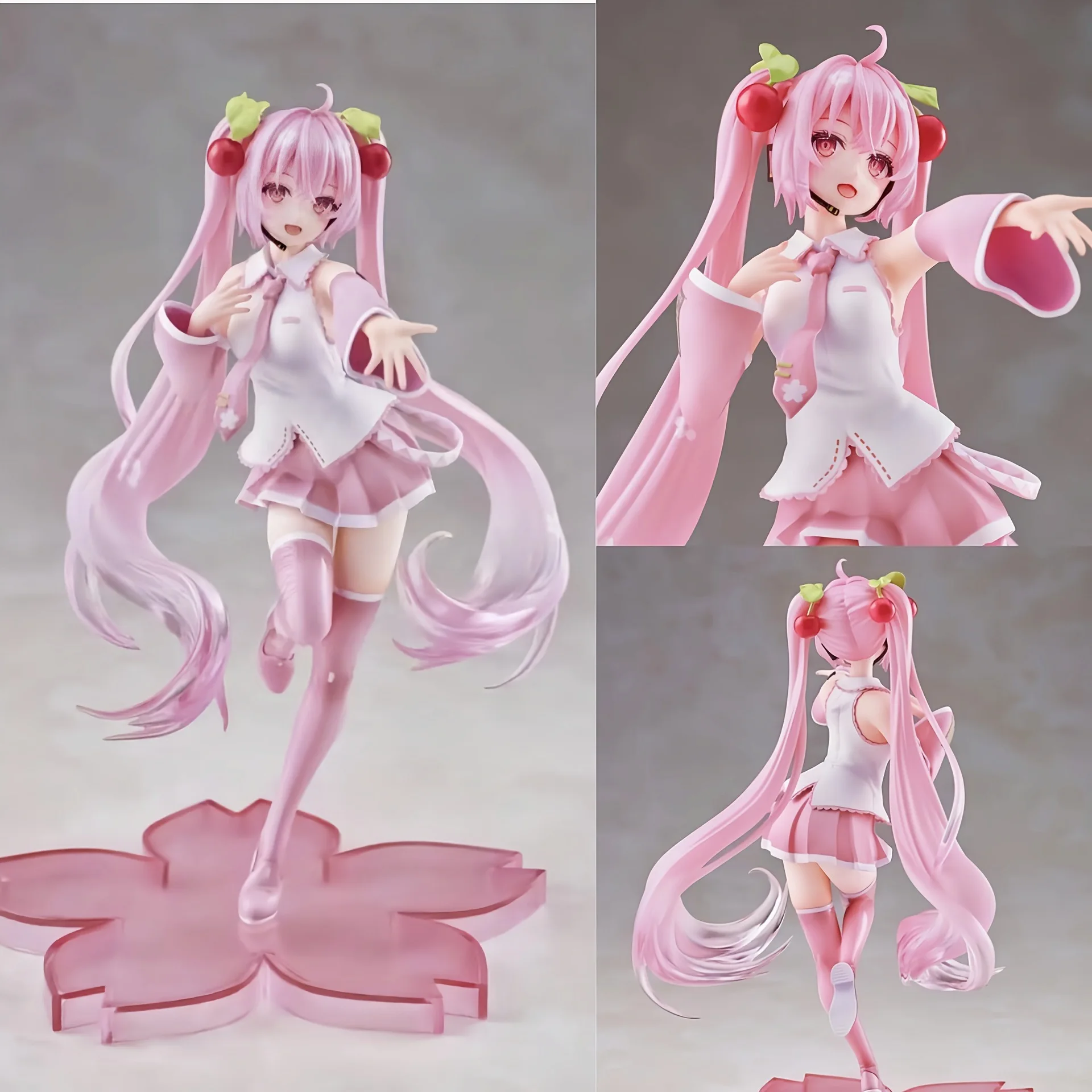Hatsunes Miku Sakura Miku Anime Model Toy Kawayi Pink Sakura Series Doll Collection Action Figure PVC