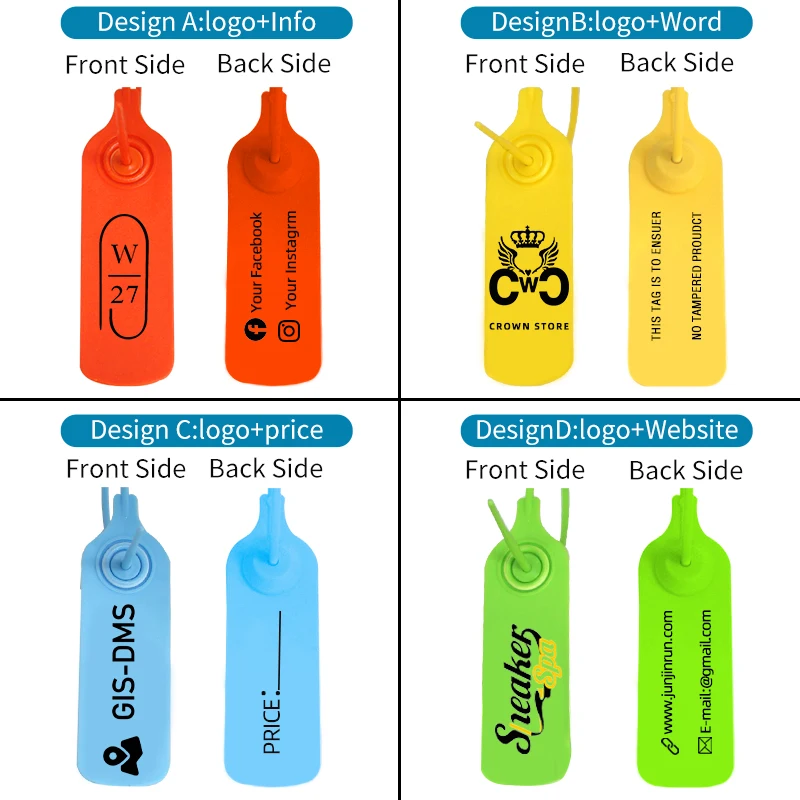 Qr Code Custom Zip tags offwhite Anti return StockX Sneakers verifica Security Plastic Tag for Shoes