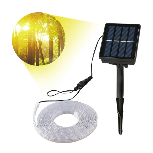 RGB IP65 IP67 DC 3V solar powered waterproof 3 meter led strip lights led light strip outdoor