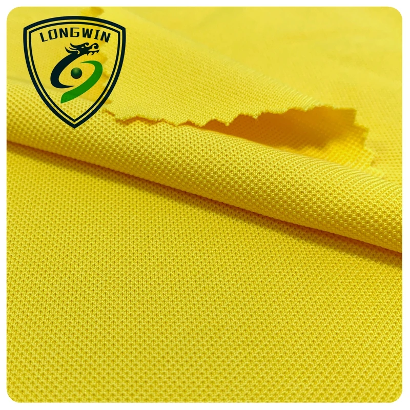
summer uniform cloth 100% topcool dry fit polyester moisture wicking single pique mesh knitted fabric 