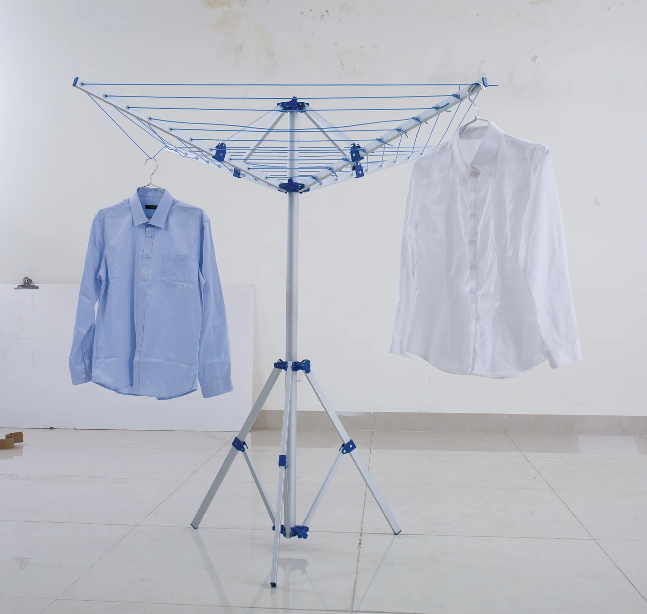 Factory Supplying 30M 3 Arms Aluminum Shape With Feet Dryer Umbrella Rotary Cloth Fold Clothes Drying Rack