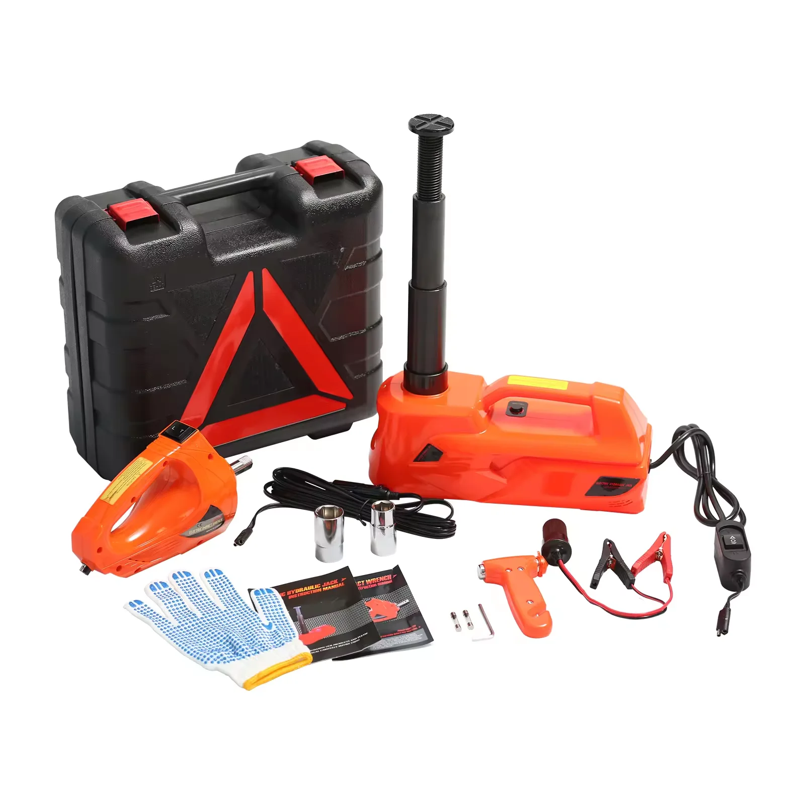 ZSD01-1-B02 Wholesale Portable 5Ton 12V  36cm Electric hydraulic car jacks lift Kit With Impact Wrench For Car