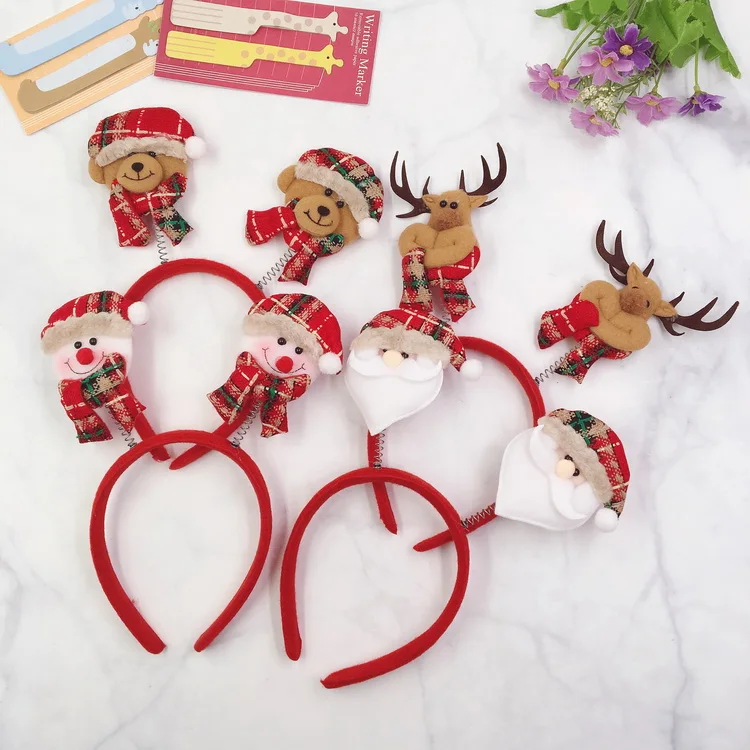 Adult children Spring Accessory Christmas Party Tree Elk Snowman Headbands