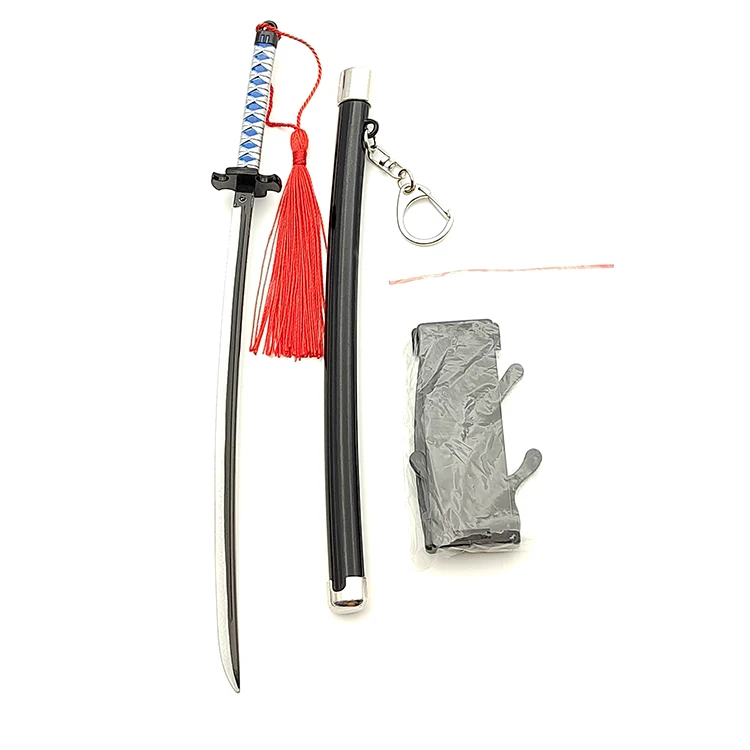 Anime Sword Keychain Metal Mini sword Cheap Custom sword keychain For Tanjiro Demon Slayer