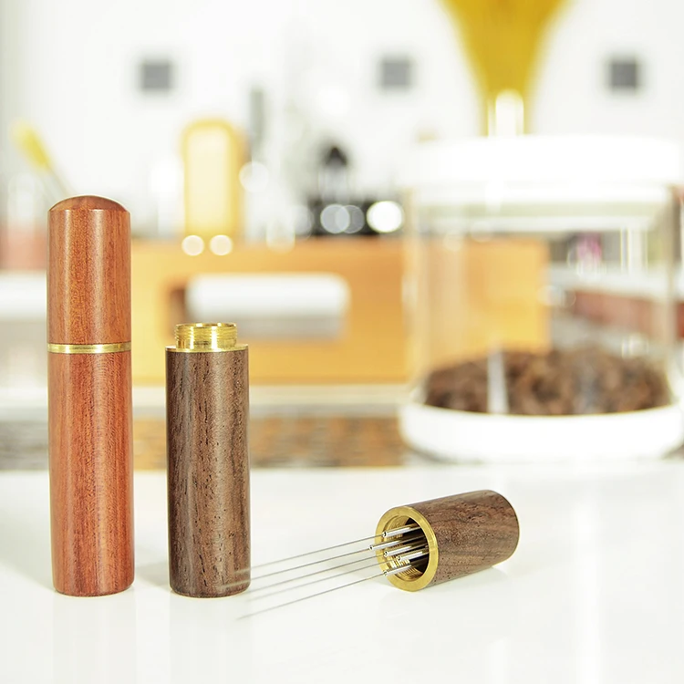 Rosewood Handle Needle Type Distributor Professional EWDT Distribution Tool for Barista