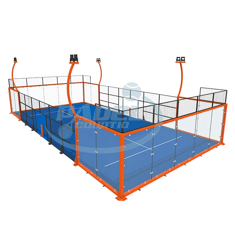 Popular in South America Club Padel Court Whole Set Panoramic Padel Paddle Tennis Court Canchas Cancha-de-padel