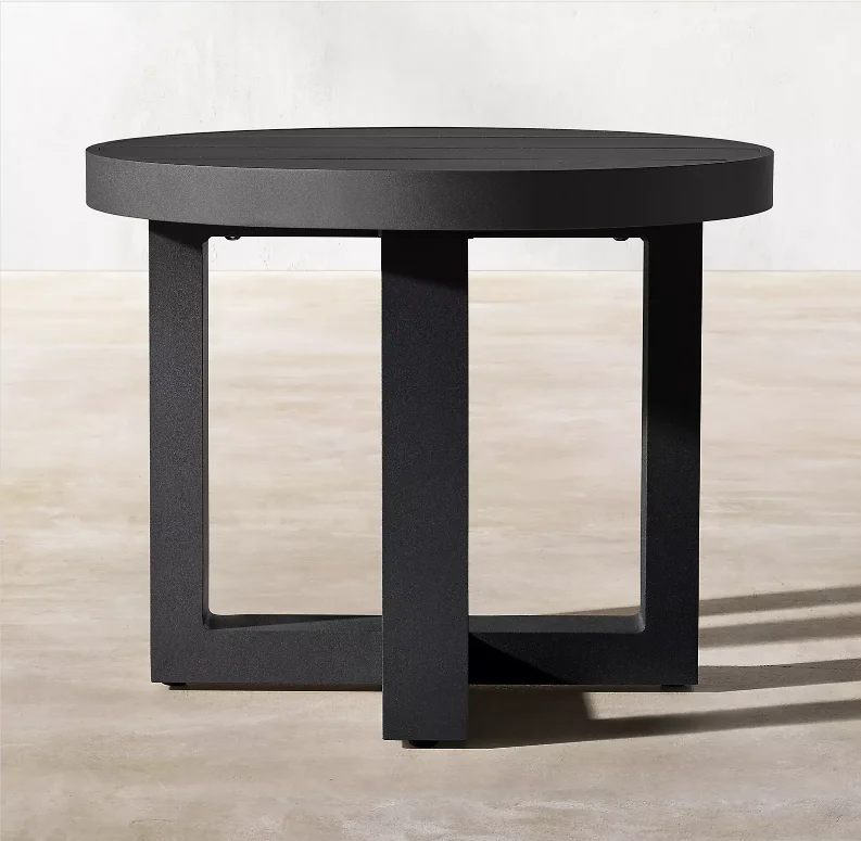 Green high end wholesale outdoor metal furniture garden patio aluminum cheap side tables