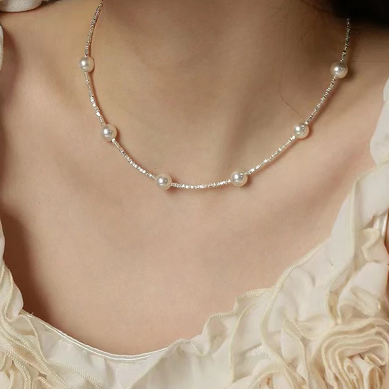 VANA New Arrival Fashion Fine Jewelry Sets 925 Sterling Silver Fresh Water Pearl Jewelry Rhodium Plated Jewelry Set