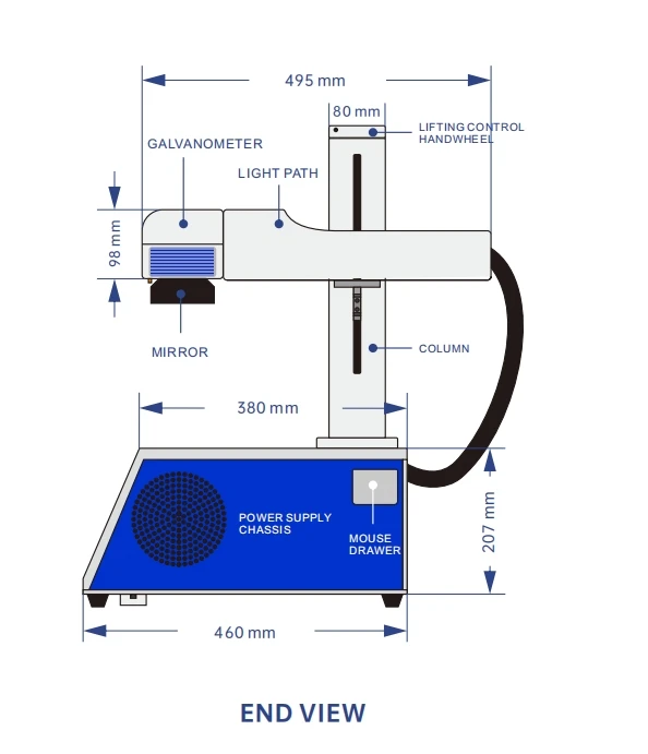 Desktop 20W 30W 50W Fiber Laser Marking Machine Rotary Laser Engraver For Ring and Bottle fibre laser engraving machine