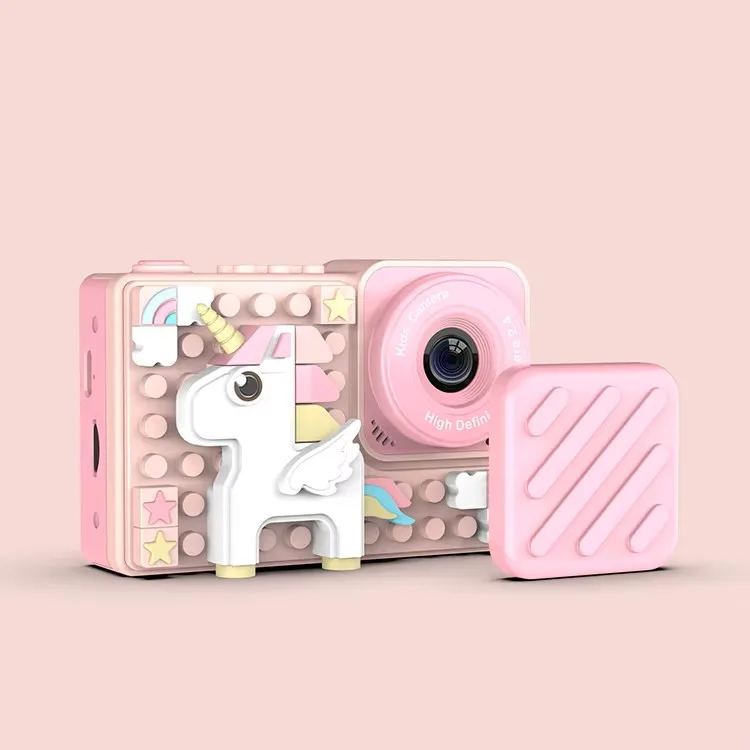 MJF 2024 New Cartoon Lion 2.4 Inch 1080P Dual Lens Digital Video Recording Cute Toy Mini Digital Kids Camera for Students H8