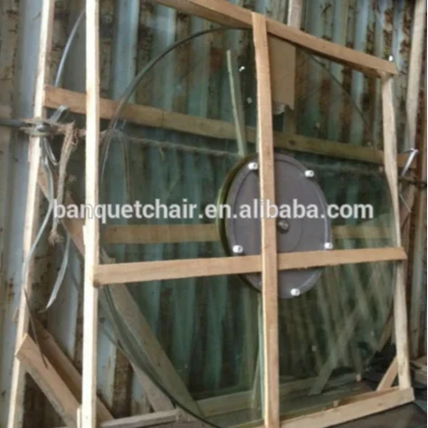 
Wholesale wedding banquet table round tempered glass lazy susan 