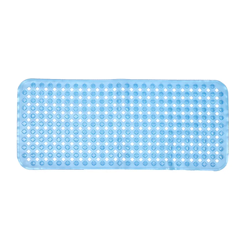 Нескользящий коврик для душа из ПВХ, Коврик для ванны с алмазными отверстиями для слива и сильными присосками