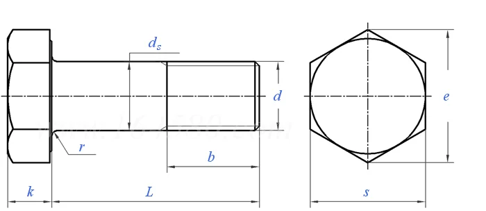 HBLJ DIN7990 steel structure bolts and nuts Black Heavy Hex Bolt ASTM A325 Steel Structural Bolt