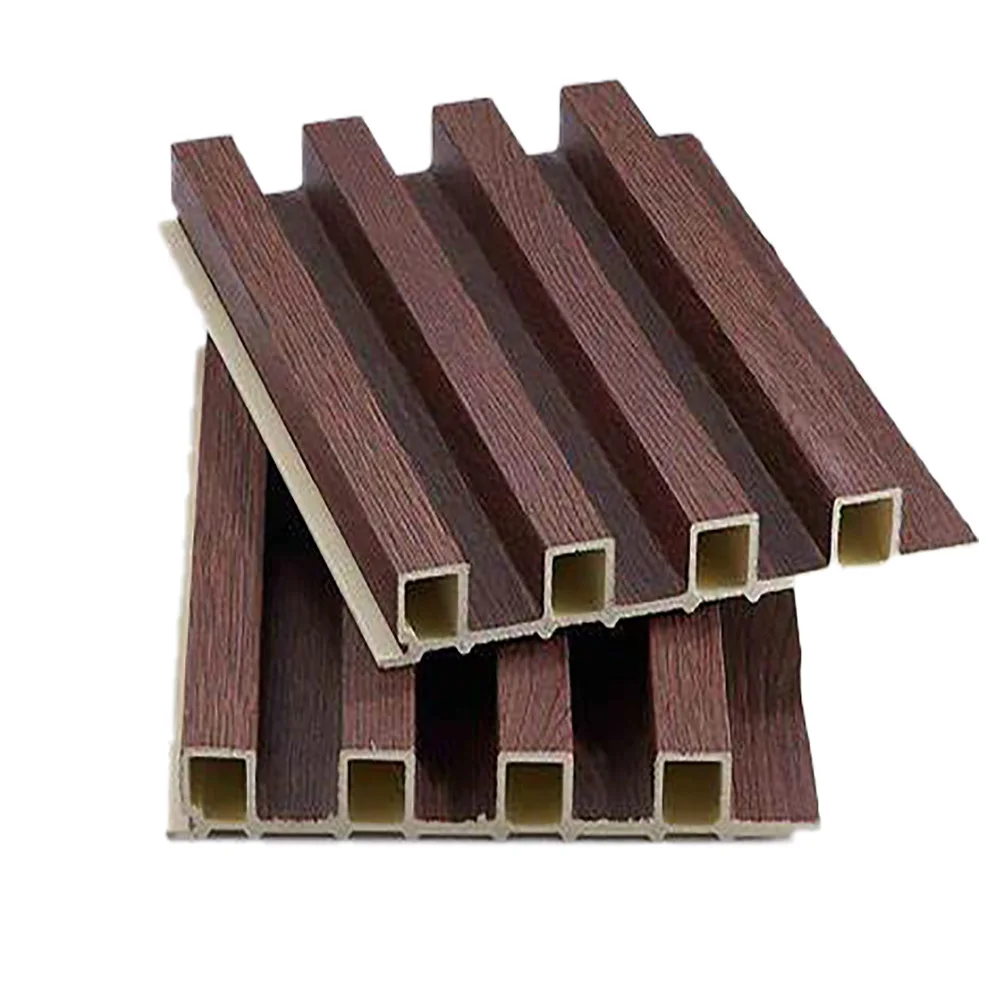 Fluted wall panel Ready to ship Low price waterproof wooden Interior decoration materials 3D wpc wall panel decking wpc fence