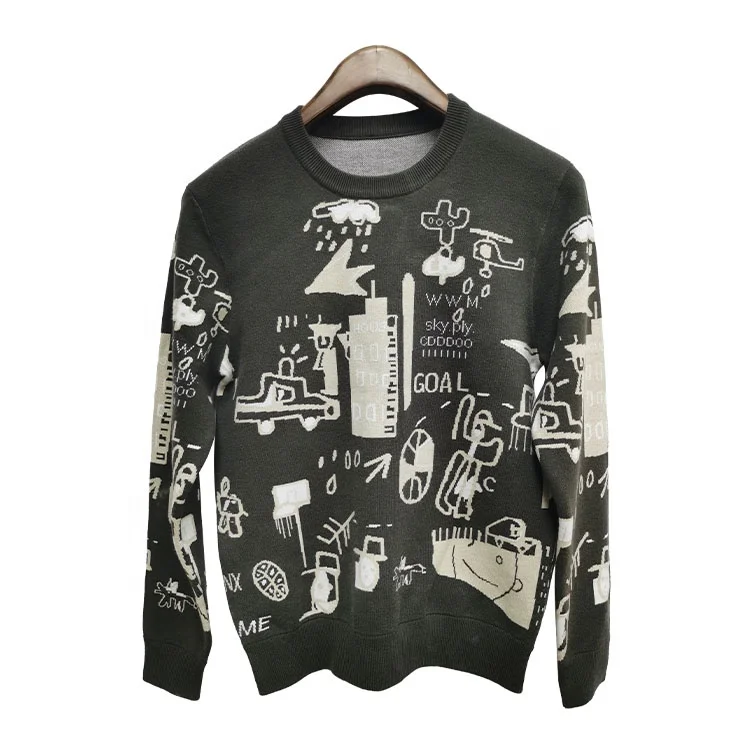 Finch garment Winter High Quality Acrylic Jacquard Custom Knit Ugly Christmas Sweater men