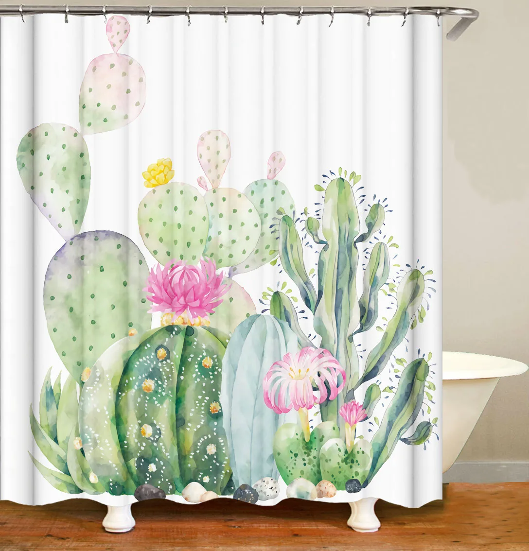 i@home nordic tropical jungle leaves printed shower curtain custom mildew resistant waterproof