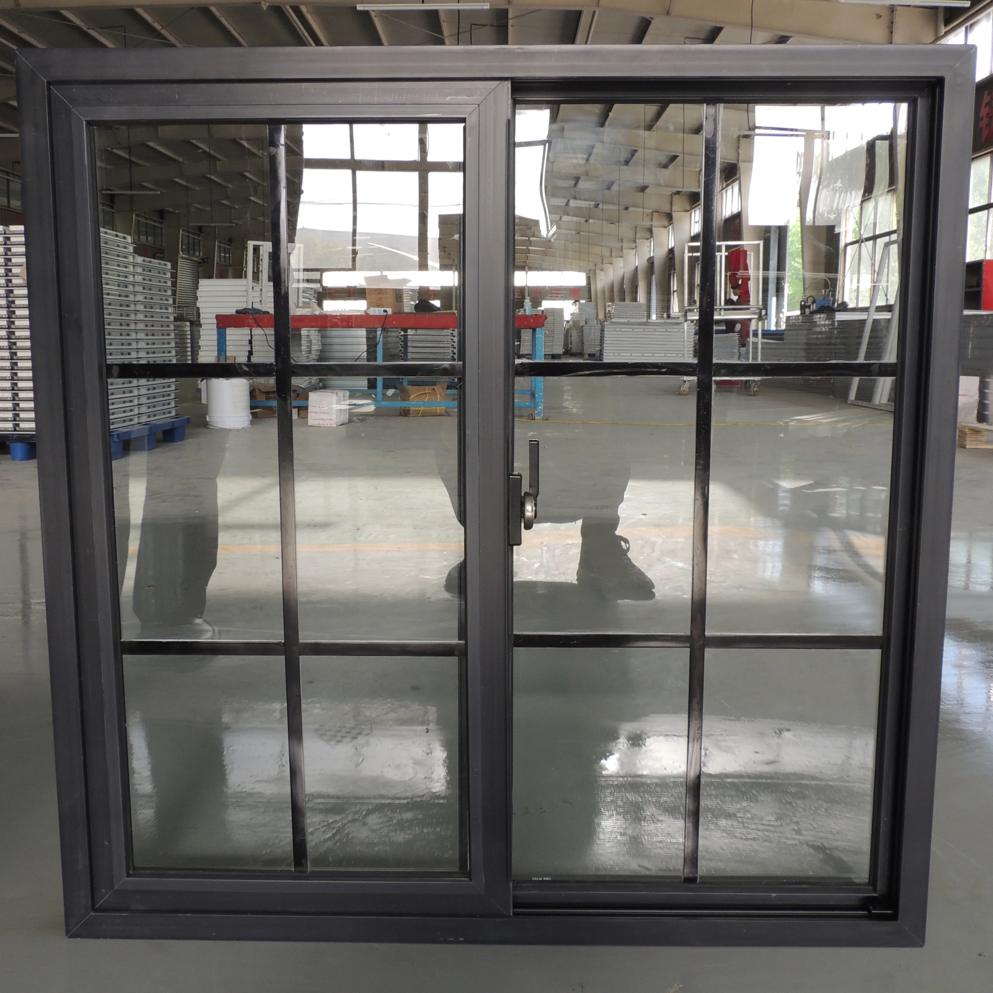 Cheap Price PVC 58 Series Sliding Windows With Mosquito Nets For Panama Market