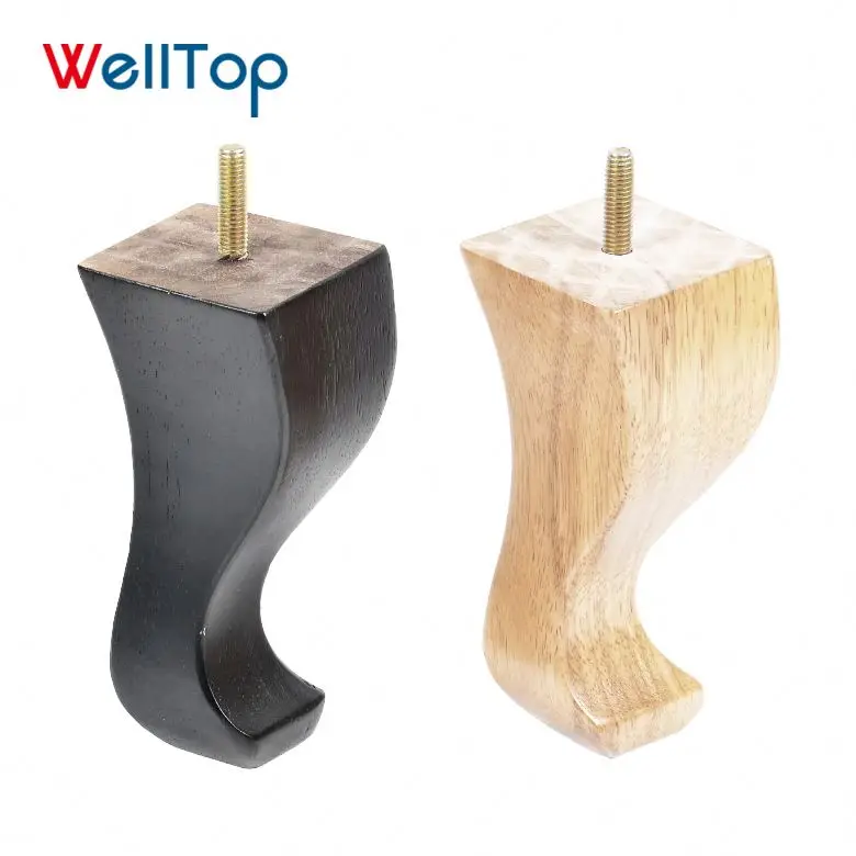 New style spray paint Rubber antique solid Wood Furniture Cabinet queen anne Legs feet VT-03.112