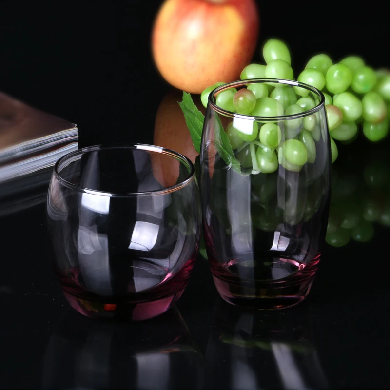 Wholesale High Quality Thin Glass  Water Tumbler Drinking Glass Tumbler Salto Ice Blue Wine Glass Tumbler