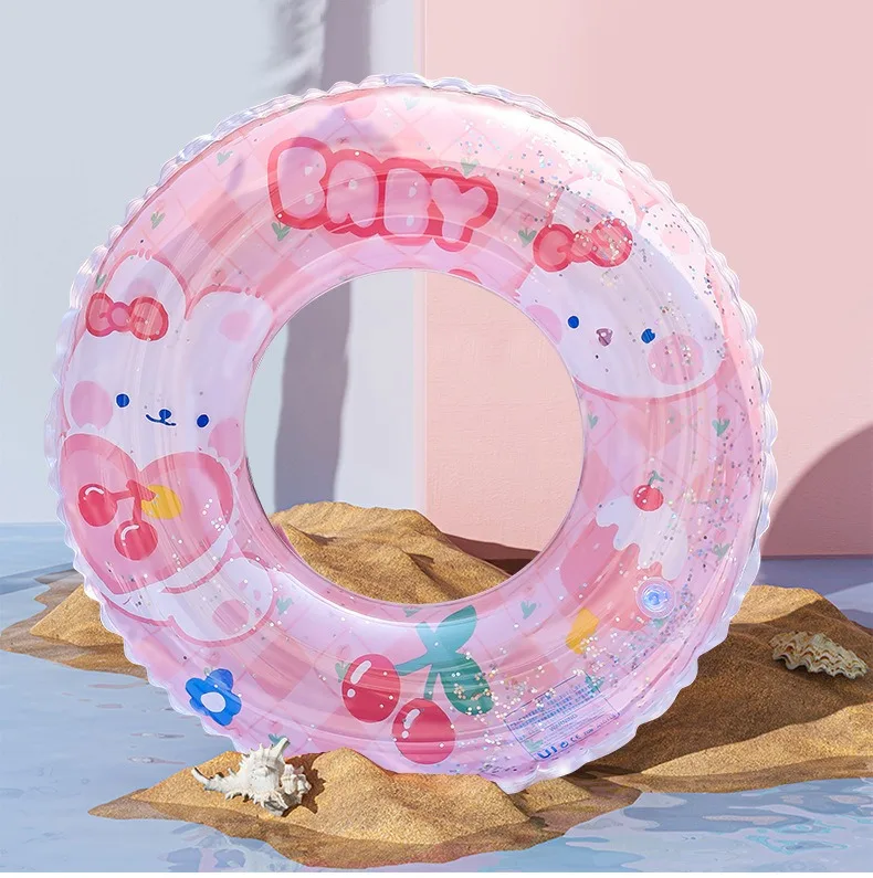 hot selling Brown Pink Colorful Donuts Pool Floats kids adults inflatable swim buoy donut floating swimming ring